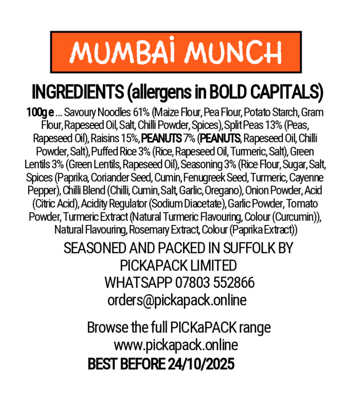 MUMBAI MUNCH - 100g x 12 Bags