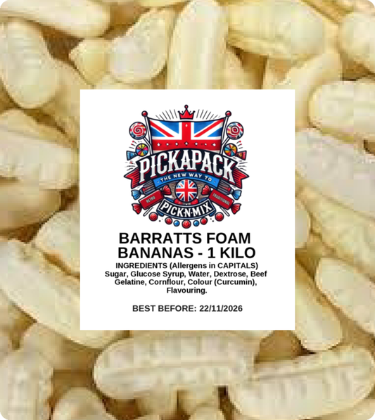 BARRATT FOAM BANANAS - 1 Kilo Bag