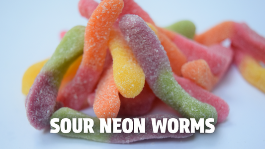 SOUR NEON WORMS - 75g Scoop