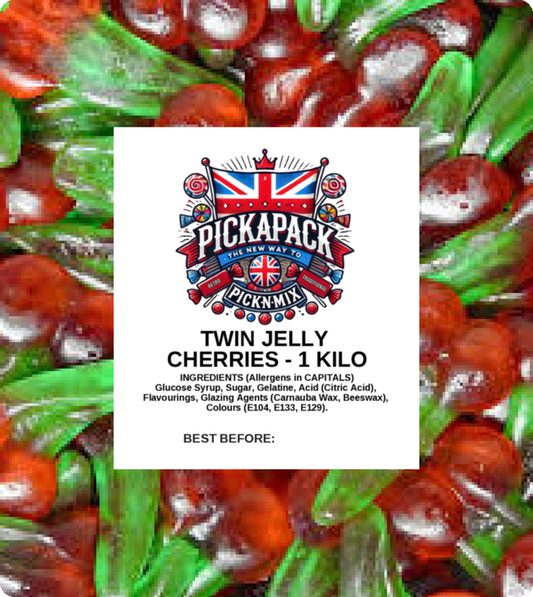 TWIN JELLY CHERRIES - 1 Kilo Bag