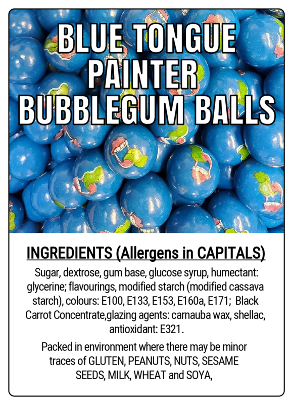 BLUE TONGUE PAINTER BUBBLEGUM BALLS - 75g Scoop