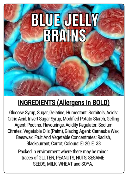 BLUE JELLY BRAINS - 75g Scoop