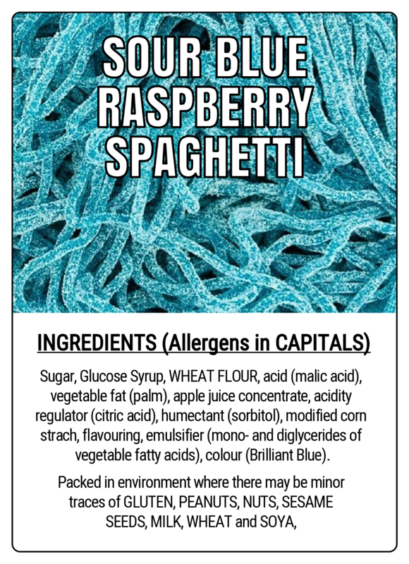 SOUR BLUE RASPBERRY SPAGHETTI - 75g Scoop