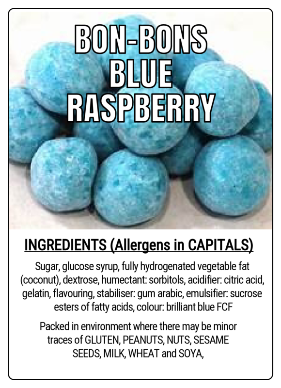 BON BONS BLUE RASPBERRY - 75g Scoop