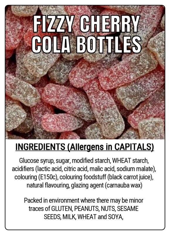 FIZZY CHERRY COLA BOTTLES - 75g Scoop