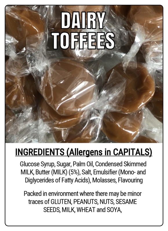 DAIRY TOFFEES - 75g Scoop