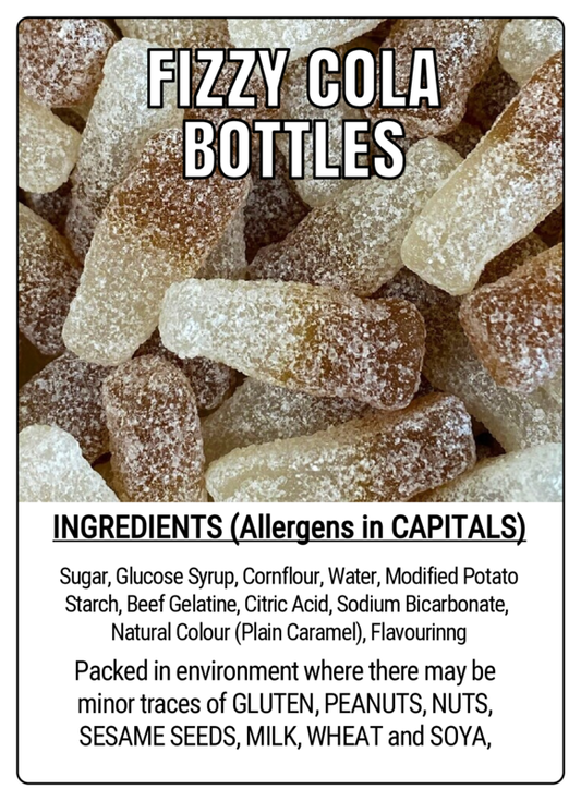 FIZZY COLA BOTTLES - 75g Scoop