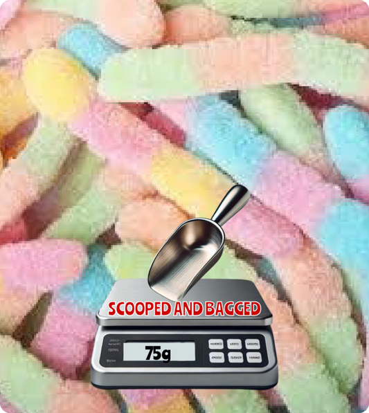 FIZZY JELLY WORMS - 75g Scoop