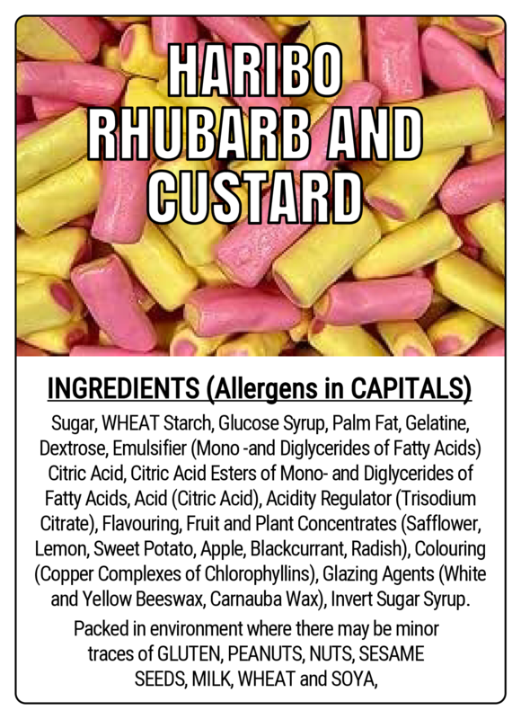 HARIBO RHUBARB AND CUSTARD - 75g Scoop