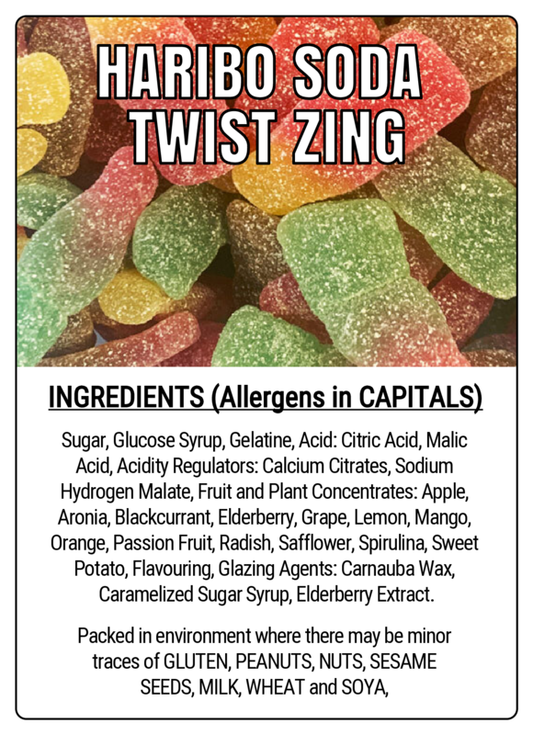 HARIBO SODA TWIST ZING - 75g Scoop