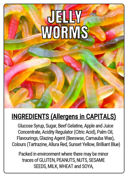 JELLY WORMS - 75g Scoop