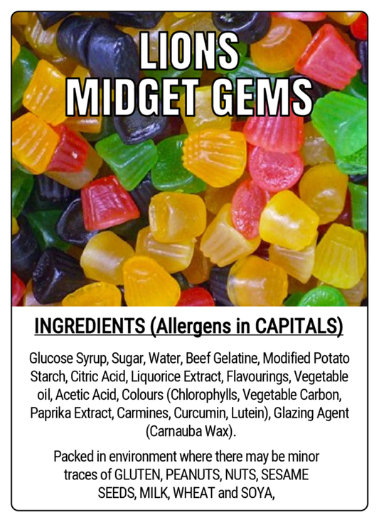 LIONS MIDGET GEMS - 75g Scoop