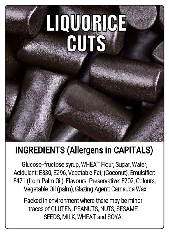 LIQUORICE CUTS - 75g Scoop