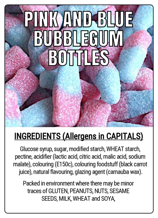 PINK AND BLUE BUBBLEGUM BOTTLES - 75g Scoop