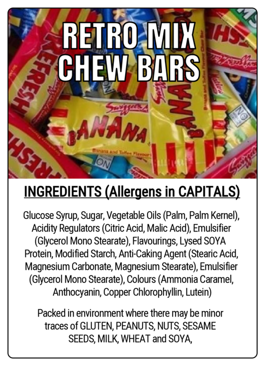 RETRO MIX CHEW BARS - 75g Scoop